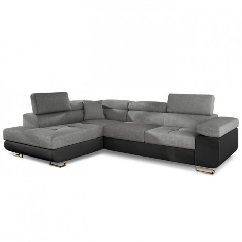 Canapé Convertible d'Angle Gauche "Toms" 275cm Gris|Canape|Paris Prix