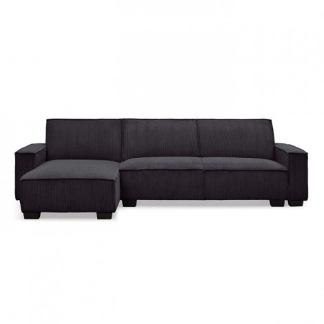 Canapé d'Angle Réversible Convertible "Hester" 293cm Noir|Canape|Paris Prix