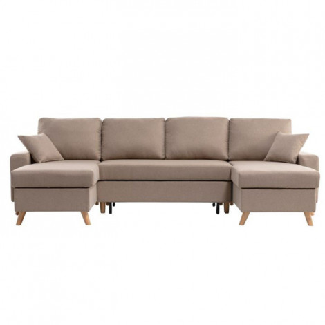 Canapé Panoramique Convertible "Koli" 289cm Beige|Canape|Paris Prix
