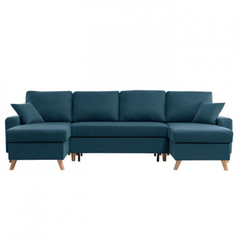 Canapé Panoramique Convertible "Koli" 289cm Bleu|Canape|Paris Prix