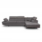 Canapé d'Angle Droit Convertible Microfibre "Noma" 271cm Gris|Canape|Paris Prix