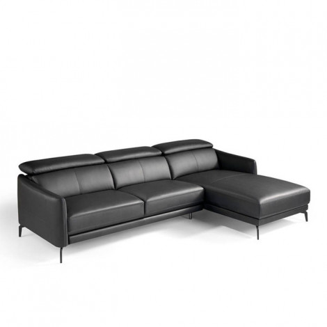 Canapé d'Angle Droit "Doso" 283cm Noir|Canape|Paris Prix