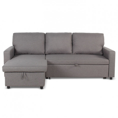 Canapé d'Angle Gauche Convertible "Minera" 215cm Gris|Canape|Paris Prix