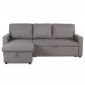 Canapé d'Angle Gauche Convertible "Minera" 215cm Gris|Canape|Paris Prix