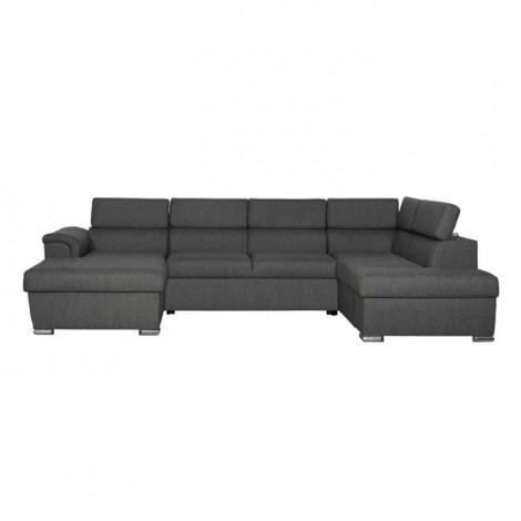 Canapé Panoramique Convertible "2 Coffres" 322cm Gris Foncé|Canape|Paris Prix