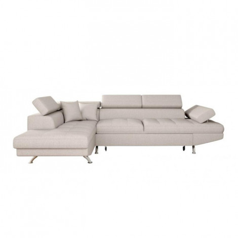Canapé d'Angle Gauche Convertible "Tyma" 271cm Beige|Canape|Paris Prix