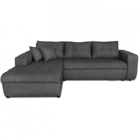Canapé d'Angle Gauche "Celia" 242cm Gris Foncé|Canape|Paris Prix
