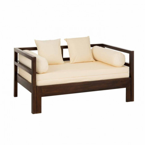 Canapé Banquette en Bois "Gavya" 163cm Brun Foncé|Canape|Paris Prix