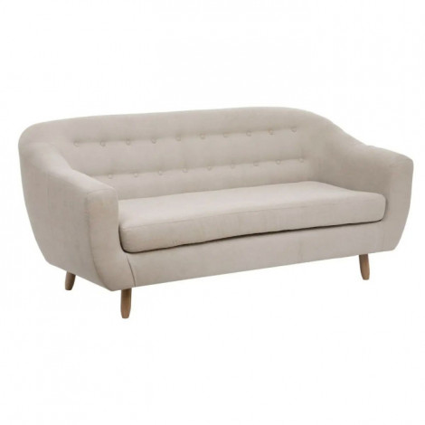 Canapé 3 Places Design "Rétro" 184cm Beige Lin|Canape|Paris Prix