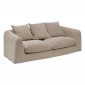 Canapé 3 Places Design "Emile" 216cm Gris|Canape|Paris Prix