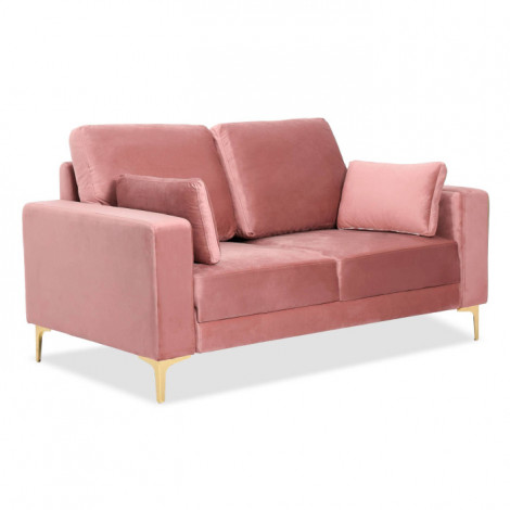 Canapé 2 Places en Velours "Ignacio" 158cm Rose|Canape|Paris Prix