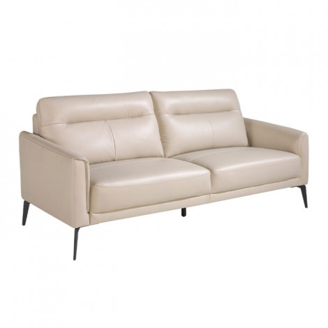 Canapé 3 places en Cuir "Elmo" 192cm Taupe|Canape|Paris Prix