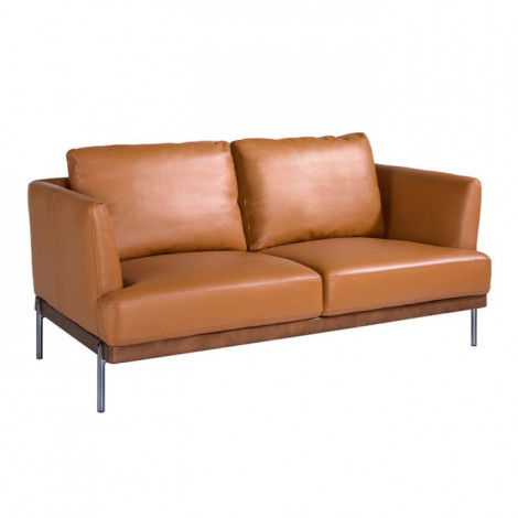 Canapé 2 Places en Cuir "Branden" 176cm Camel|Canape|Paris Prix