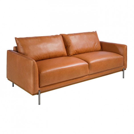 Canapé 3 Places en Cuir "Ivan" 210cm Marron|Canape|Paris Prix