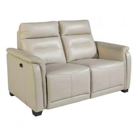 Canapé 2 Places Relax Cuir "Shane" 155cm Taupe|Canape|Paris Prix