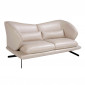 Canapé 2 Places en Cuir "Elvin" 175cm Taupe|Canape|Paris Prix