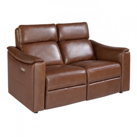 Canapé 2 Places Relax Cuir "Orville" 157cm Cognac|Canape|Paris Prix