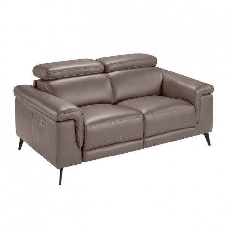 Canapé 2 Places Relax Cuir "Gerry" 170cm Taupe|Canape|Paris Prix
