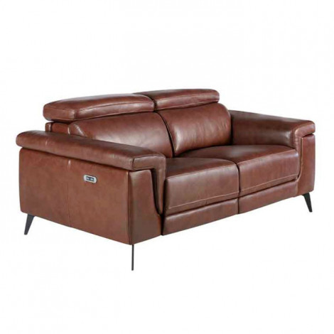 Canapé 2 Places Relax Cuir "Gerry" 170cm Marron|Canape|Paris Prix