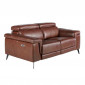 Canapé 2 Places Relax Cuir "Gerry" 170cm Marron|Canape|Paris Prix
