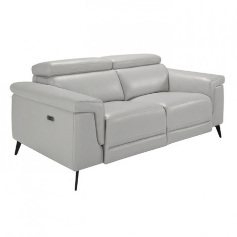 Canapé 2 Places Relax Cuir "Gerry" 170cm Gris|Canape|Paris Prix