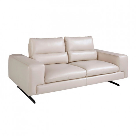 Canapé 2 Places en Cuir "Merle" 192cm Taupe|Canape|Paris Prix