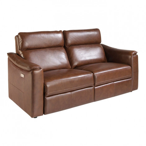 Canapé 3 Places Relax Cuir "Orville" 190cm Cognac|Canape|Paris Prix