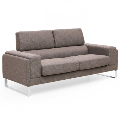 Canapé 2 Places Tissu "Ezekiel" 158cm Taupe|Canape|Paris Prix