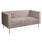 Canapé 2 Places Velours "Taylor" 150cm Taupe|Canape|Paris Prix