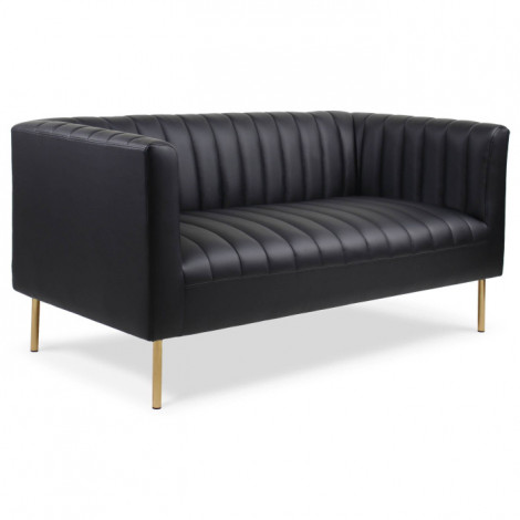 Canapé 2 Places Design "Taylor" 150cm Noir|Canape|Paris Prix