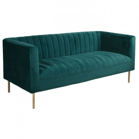 Canapé 3 places Velours "Taylor" 179cm Vert|Canape|Paris Prix