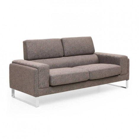 Canapé 3 Places Tissu "Ezekiel" 198cm Taupe|Canape|Paris Prix