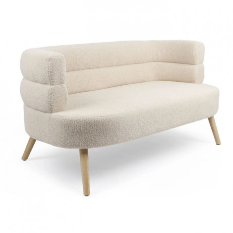Canapé 2 Places Bouclette "Rondo" 145cm Beige|Canape|Paris Prix