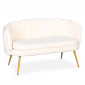 Canapé 2 Places en Bouclette "Dabren" 138cm Beige|Canape|Paris Prix