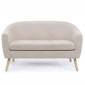 Canapé 2 Places Bouclette "German" 129cm Beige|Canape|Paris Prix
