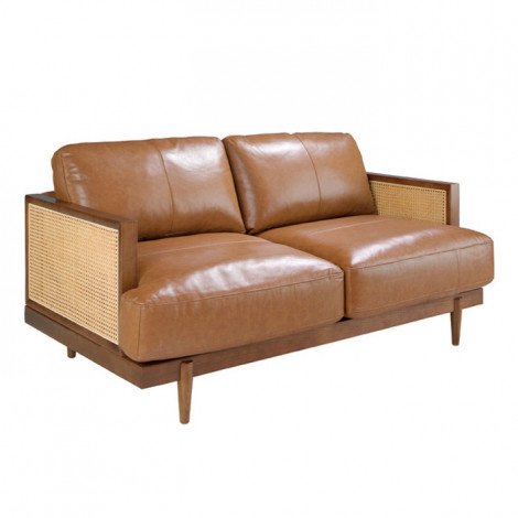 Canapé 2 Places en Cuir "Garth" 164cm Marron|Canape|Paris Prix