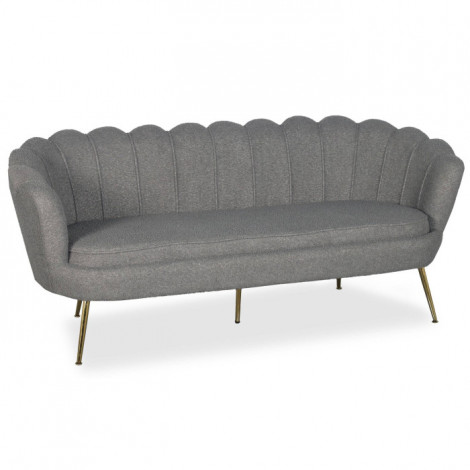 Canapé 3 Places en Bouclette "André" 181cm Gris|Canape|Paris Prix