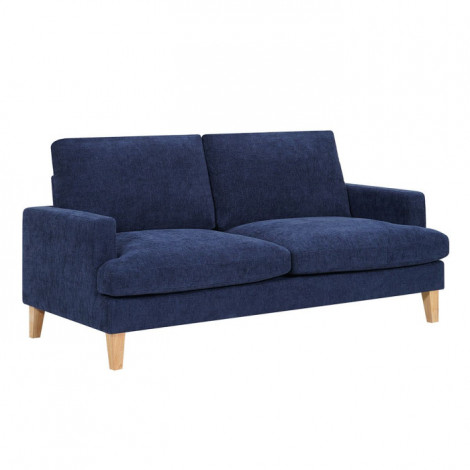 Canapé 3 Places en Tissu "Roscoe" 173cm Bleu & Naturel|Canape|Paris Prix