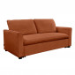 Canapé Convertible en Velours "Booker" 198cm Terracotta|Canape|Paris Prix