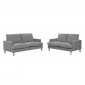 Ensemble Canapé en Tissu "Roscoe" 173cm Gris & Naturel|Canape|Paris Prix