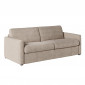 Canapé Convertible 3 Places Velours "Aly" 178cm Taupe|Canape|Paris Prix