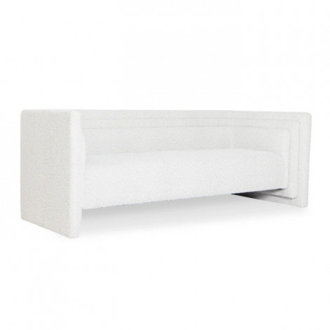Canapé 3 Places Design Bouclette "Cubia" 230cm Crème|Canape|Paris Prix