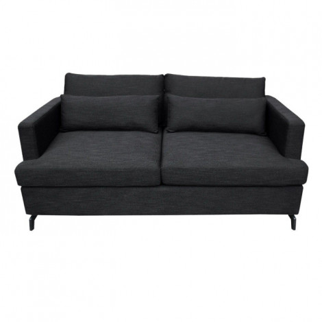 Canapé Convertible 2 Places "Asunta" 177cm Noir|Canape|Paris Prix