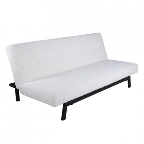 Canapé Convertible Bouclette "Bodil" 180cm Blanc|Canape|Paris Prix