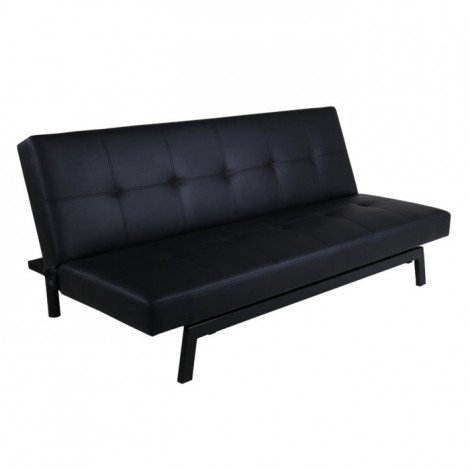 Canapé Convertible 3 Places "Bodil" 180cm Noir|Canape|Paris Prix