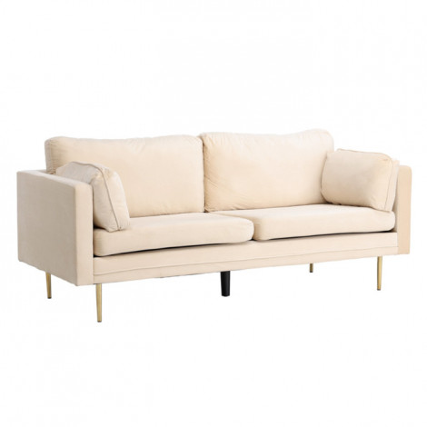 Canapé 3 Places en Velours "Boom" 203cm Beige|Canape|Paris Prix
