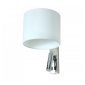Applique liseuse conique design chrome/tissu - Symetra|Appliques murales|Kosilum