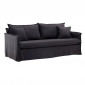 Canapé Droit 3 Places "Nova" 200cm Noir|Canape|Paris Prix