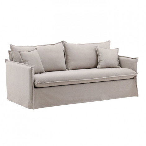 Canapé Droit 3 Places "Nova" 200cm Marron|Canape|Paris Prix