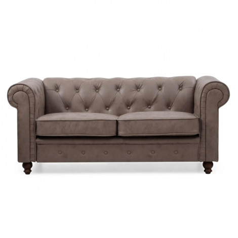 Canapé 2 Places "Chesterfield" 157cm Marron Vintage|Canape|Paris Prix